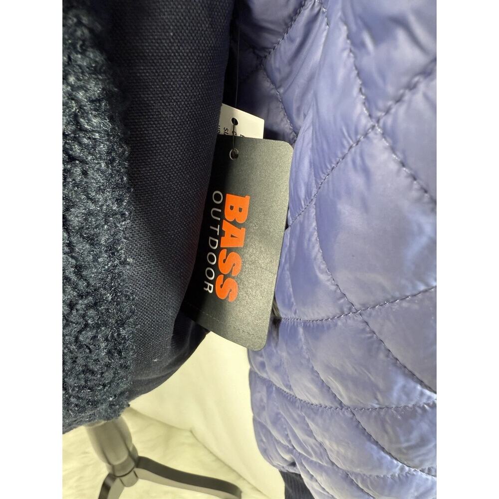 Bass Outdoor Women's Quilted-Trim Zip Bomber Jacket - Heron Multi Large NEW B47 - Picture 7 of 8